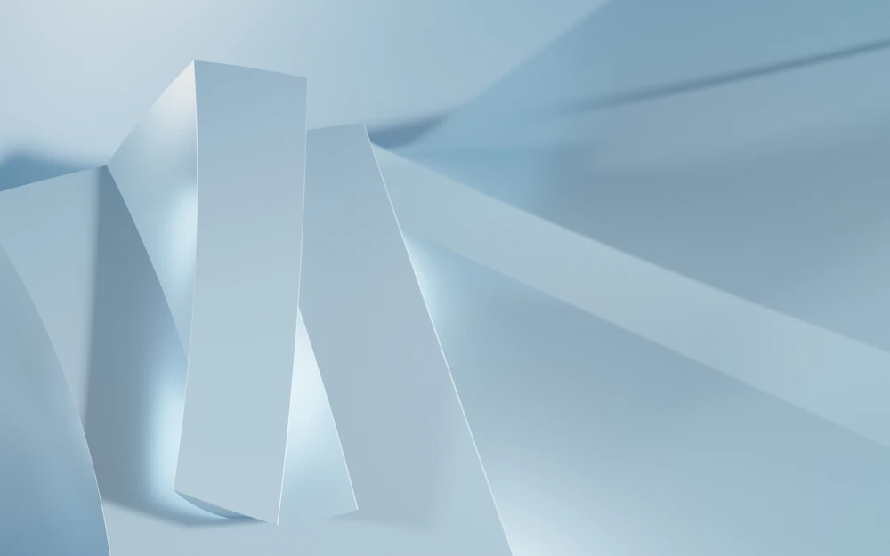 Blue and white abstract lines illustrating overlapping crypto brand names
