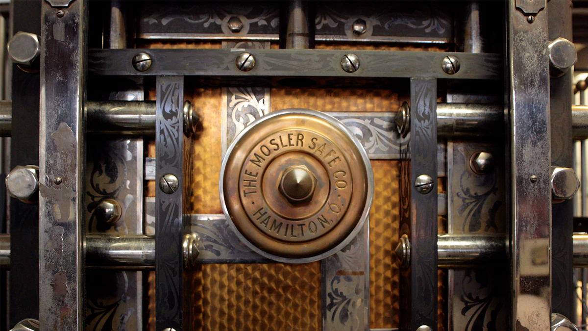 Close-up of a heavy steel vault door illustrating secure asset custody