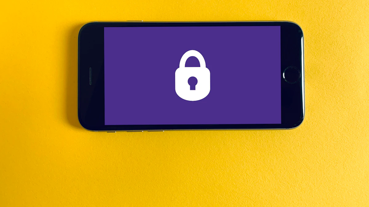 Smartphone beside a padlock and safe, illustrating account data security