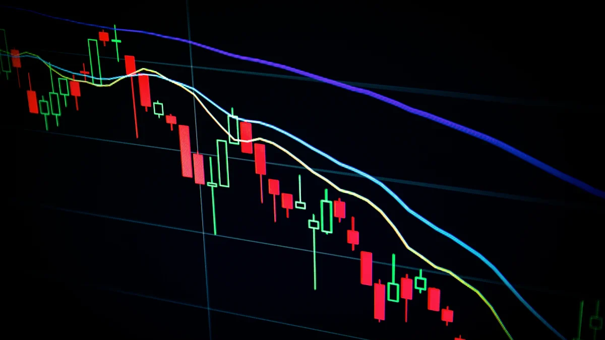 Blue financial market screens illustrating always-on tokenized equity infrastructure