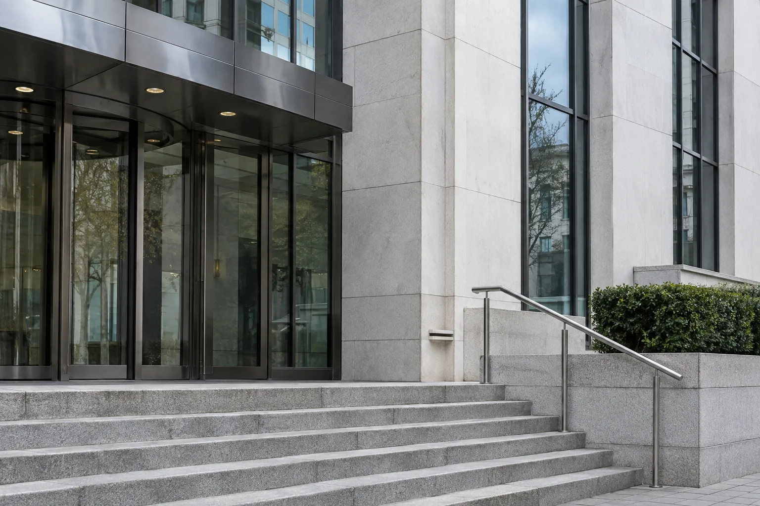 Exterior detail of a modern government office building in London